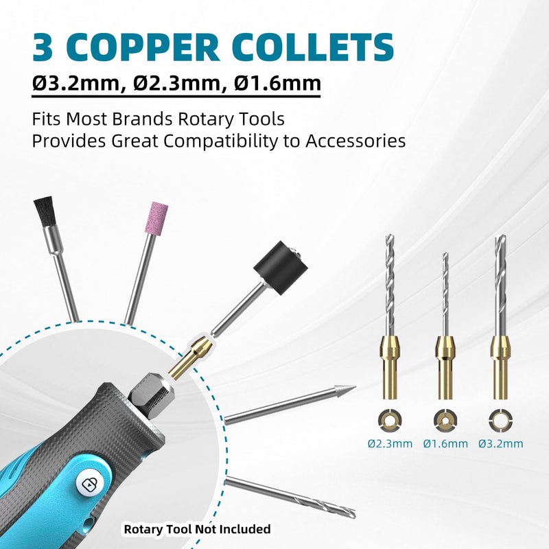 302PCS Rotary Tool Accessories Kit, 1/8-Inch Diameter Shanks Universal Fitment, Rotary Tool Bits for Cutting, Sanding, Grinding, Carving, Polishing, Drilling and Engraving