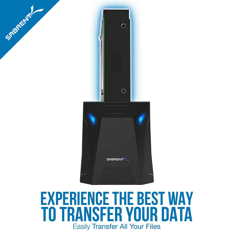 Sabrent USB 3.0 to SATA External Hard Drive Docking Station + 4-Port USB 2.0 Hub with Individual LED lit Power Switches