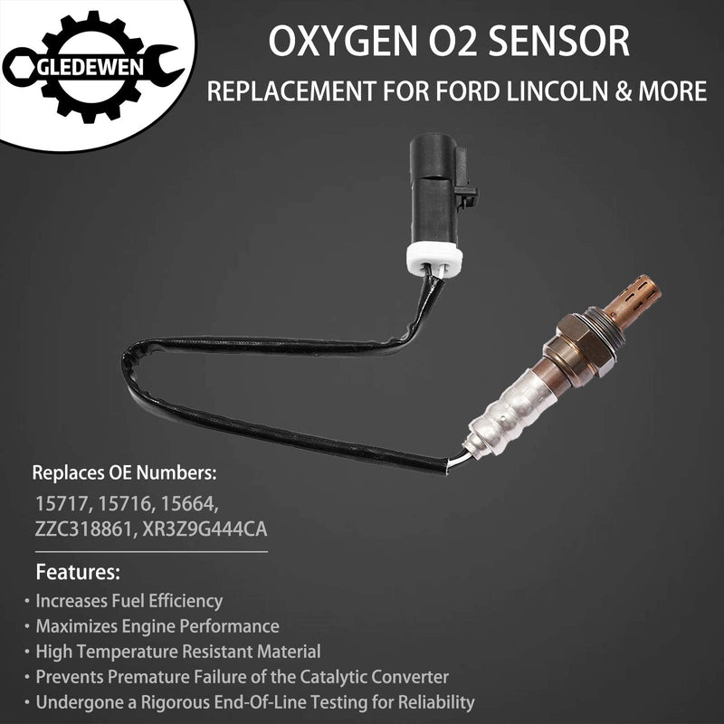 Oxygen Sensor Upstream Downstream O2 Sensor 4Pcs | Compatible with Ford F150 F250 Ranger Expedition Explorer Escape, Mazda Tribute, Lincoln & More | Replace# 15717, 15716, 15664, ZZC318861