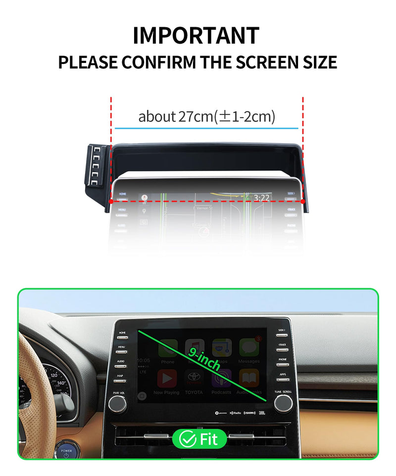 Wireless Charging Car Phone Holder for Toyota Avalon 2019-2022, 9" Screen | Magsafe Accessories Fast Charging Magnetic Cell Phone Holder Clip Compatible with iPhone Android, 3D Fit Vehicle Phone Stand