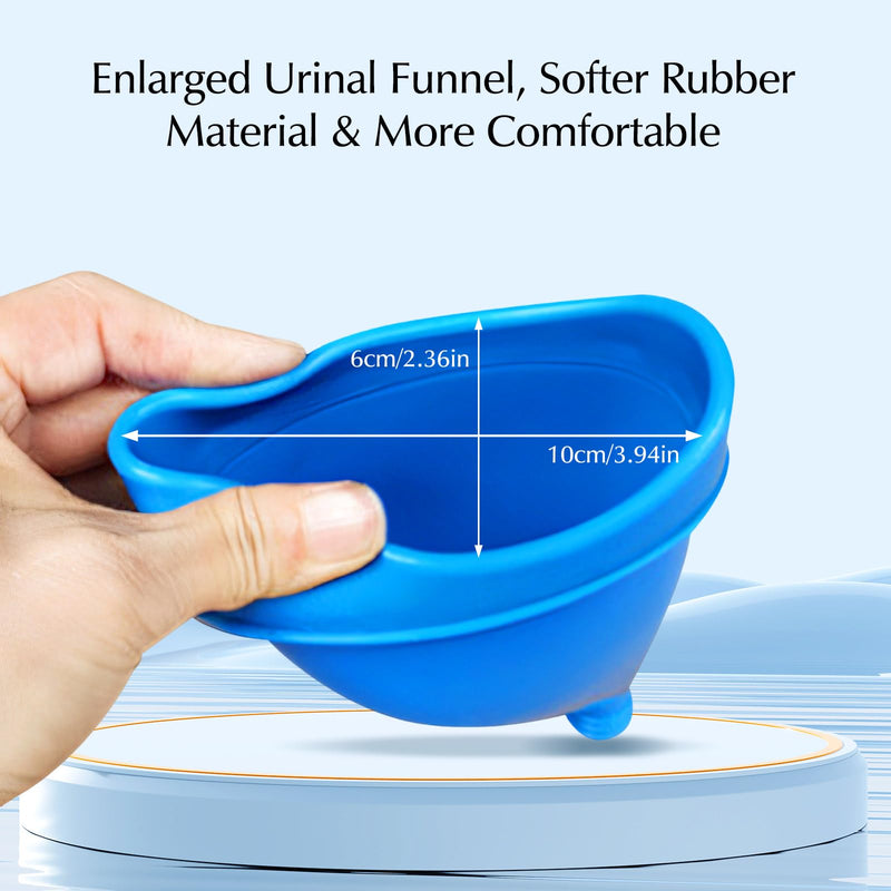 Portable Urinal for Women & Men, OOCOME Urinal Bottle Spill Proof Bedside Urinals 2000ml Travel Camping Urinal Toilet Pee Bottle with Long Hose (Blue) Blue