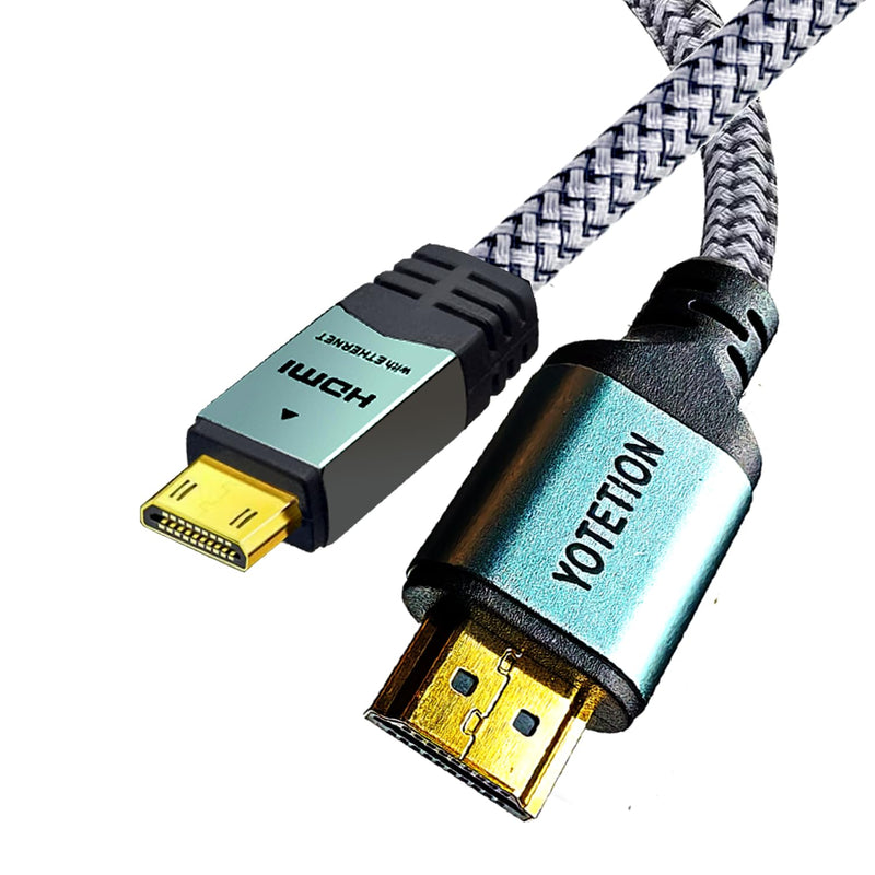 Mini HDMI to HDMI Cable 50FT, High-Speed HDMI to Mini HDMI Support 3D 4K/60Hz 1080p 720p Compatible with Camera, Camcorder, Tablet and Graphics/Video Card, Laptop, Raspberry Pi Zero W 50 feet
