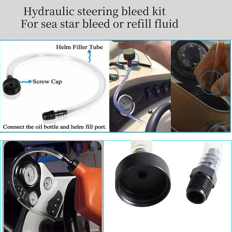 Compatible with Seastar hydraulic steering system's bleed and fill packs, leak free accessories, quick connection to professional bleed packs