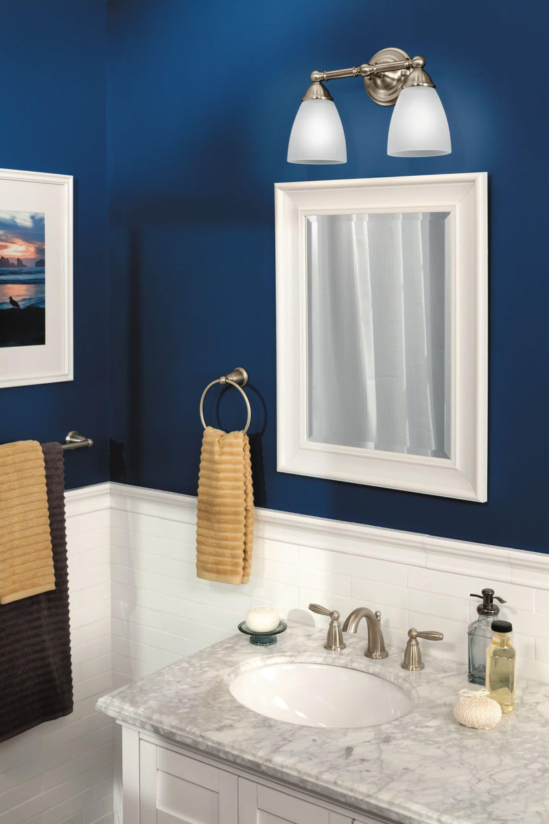 Moen Brantford Brushed Nickel 24-Inch Single Bathroom Towel Bar, Traditional Wall Mounted Towel Hanger, YB2224BN 24 Inch 24" Towel Bar