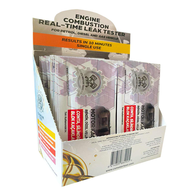 CS Engine Combustion REAL-TIME Leak Tester - Cylinder Head Gasket CO2 Head Tester - Test While Driving - Petrol Diesel Gas - Engine Under Load Head Gasket Test Kit-30 PCS (Service Pack)