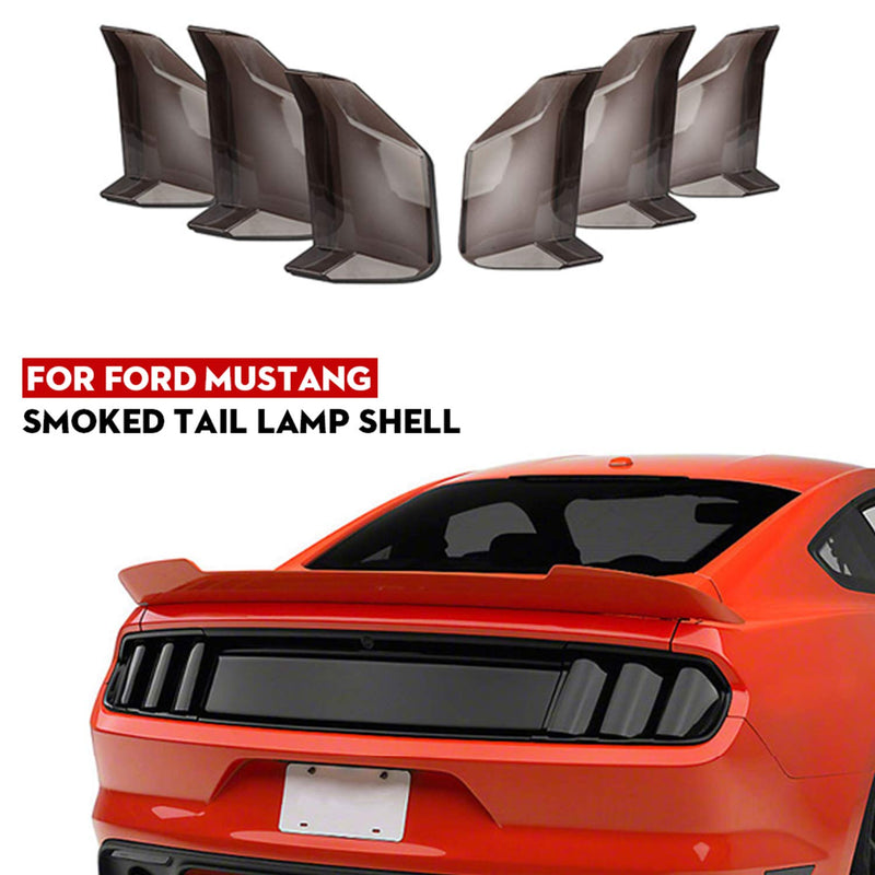 RT-TCZ Tail Light Lamp Cover Guard Trim Frame Bezels Decoration Accessories Compatible with Ford Mustang 2018-2023(2018+ Smoke Black) 2018+ Smoke Black