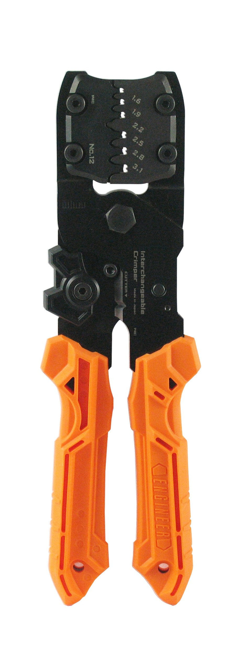 ENGINEER PAD-12 Handy Crimping Tool, Ultra-Precise Crimper Forming Excellent Crimping Finish 中 Main unit + dice Single Item
