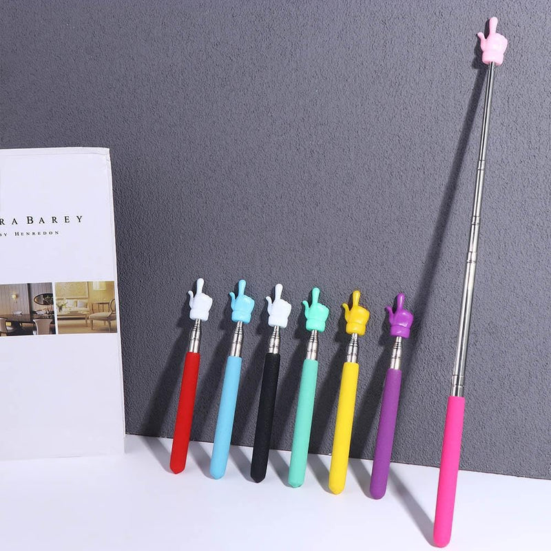 Teacher's Special Pointer Professional Retractable Finger Reading Guide Teaching Aids White Board Teacher Supplies(Pink) pink