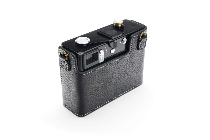 Rollei 35/35S/35T/35TE/35SE Case, BolinUS Handmade Genuine Real Leather Half Camera Case Bag Cover for Rollei 35/35S/35T/35TE/35SE Camera with Hand Strap (Black) Black