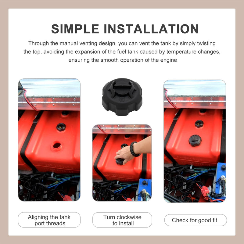 621501-10 Manual Vent Gas Cap Compatible with Moeller Tempo Fuel Tank, Old Style Portable Boat Gas Tank - 2 Pack