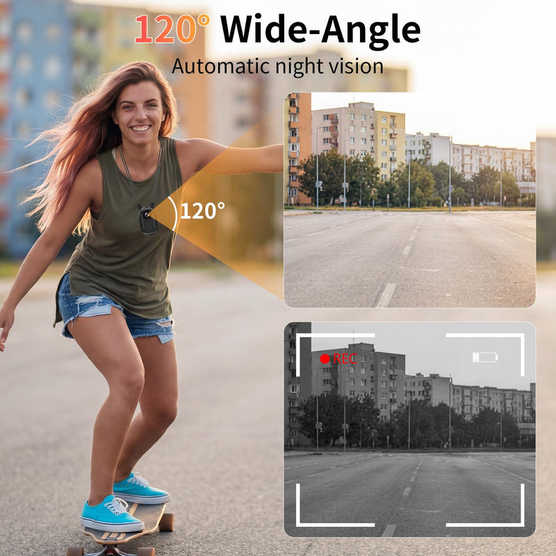 2K Mini Body Camera with 0.85" Screen,Thumb Size Small POV Camera with WiFi,Tiny Wearable Action Camera Magnetic Camcorder for Vlogging Work Cycling Motorcycle Pet Travel