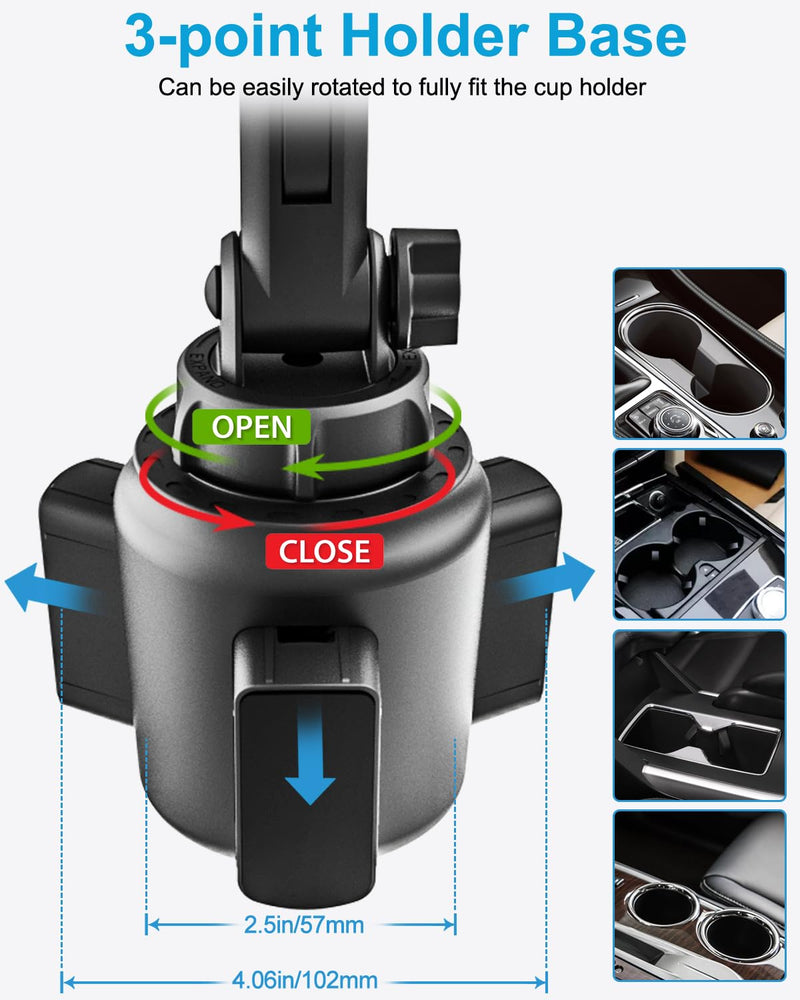 for Magsafe Car Mount Phone Holder - [2-Pack Strong Magnets] Cup Holder Vent Universal Magnetic Car Phone Holders for Your Car, for iPhone Air 17 Pro Max 16 15 14 13 12 11, S25, 4.7 to 7" Smartphones