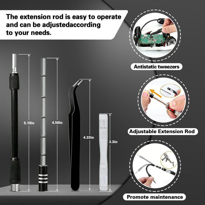 138 in 1 Precision Screwdriver Set, Professional Mini Magnetic Repair Tool Kit with Portable Case for Electronics, Smartphone, Computer, Laptop, Watch, PS5, PC, Camera & DIY Projects 138 IN 1 Precision Screwdriver Set