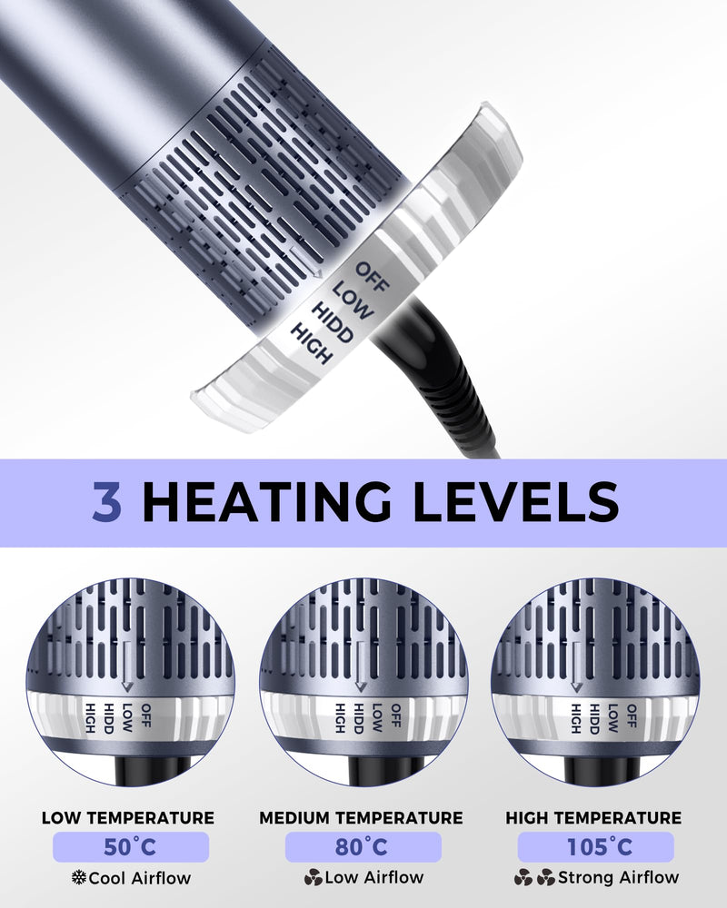 1000W Air Styler Airbrush 6 in 1 Magic Styler Set MogaWave Hair Styler, Blow Dryer Brush, Hair Dryer Brush, Hair Dryer Curler, Air stylers for Women Volume, Curl, Smooth, Dry and Styler
