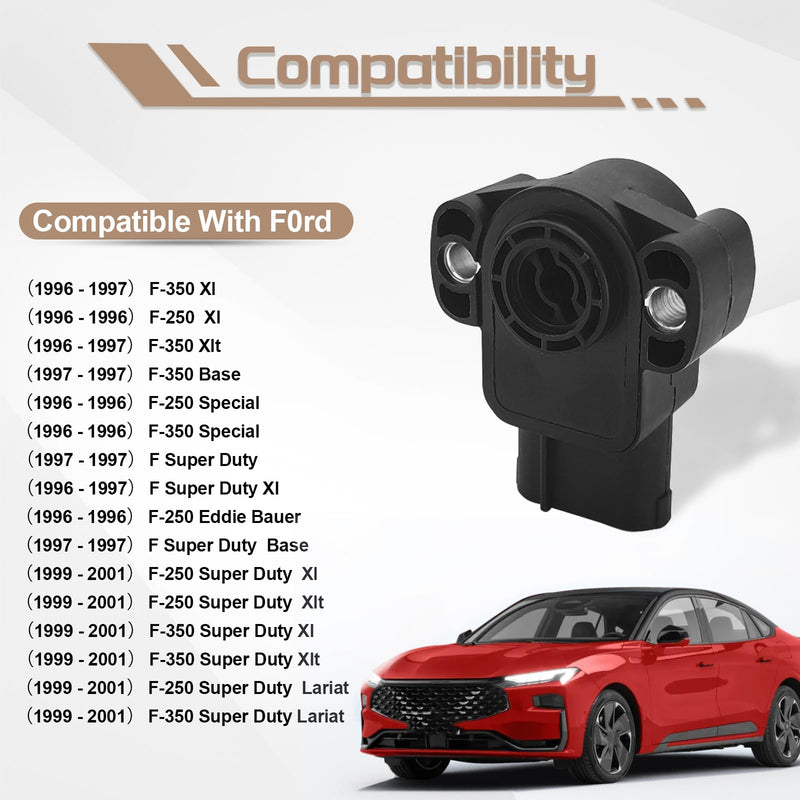 Accelerator Pedal Position Sensor, Compatible with F0rd F-250/F-250 Super Duty, F-350/F-350 Super Duty/F450 Super Duty 8 Cyl|7.3L, Replace# 699-200, F6TZ9F836AA, T92001, 671000P