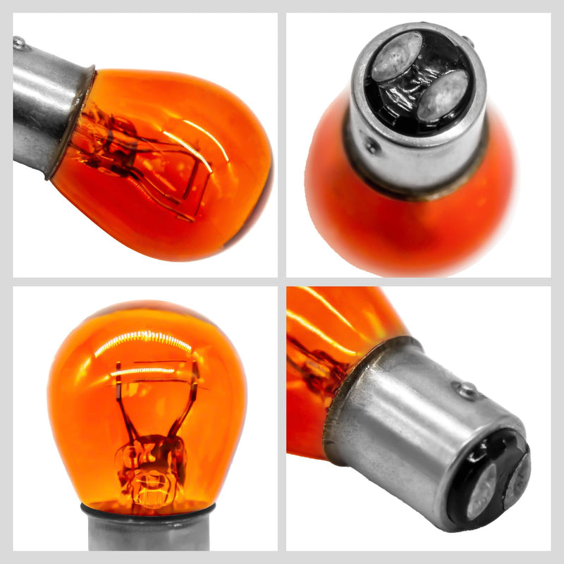 ALKOREY-1157 Py21/5w Amber Light,Miniature Bulb Mini Bulb,2100K Taillight Turn Signal Light,12V 21/5W Bay15d,2 Pack