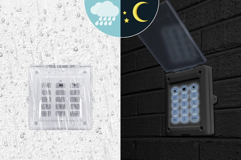 Blütezeit Wireless Keypad Digital Access System, Automatic Security Code Entry, Gate Operator Panel Remote Control for Automatic Sliding Gate Opener Motor Wireless MWK10