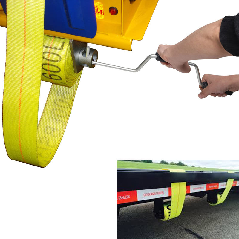 Portable Strap Winder for Flatbed Truck Hand Roller for Winding Strap Winder Winch Winder for Winch Straps-18 inch 1pack