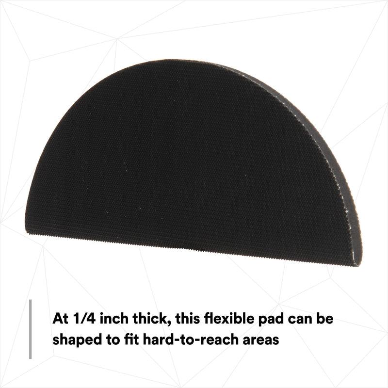 3M Hookit Half Round Pad 05792, 6 in, Medium Density Foam 1 Count (Pack of 1)