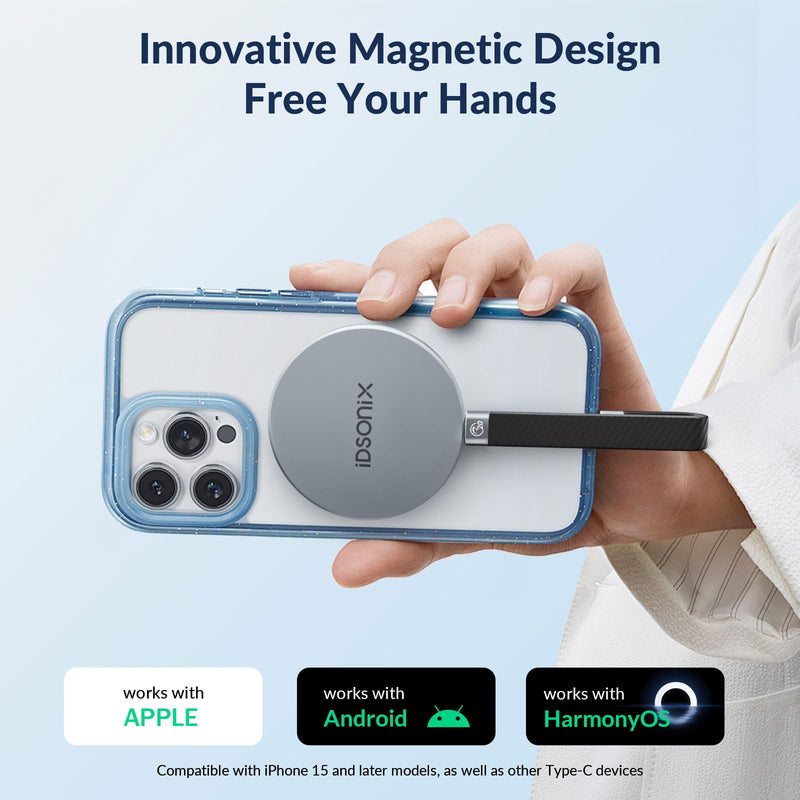 iDsonix 512GB External SSD, Magnetic Portable SSD Up to 2000MB/s - USB-C, USB 3.2 Gen 2x2 External Solid State Drive Compatible with iPad, MacBook, PS5, Xbox - iQ20