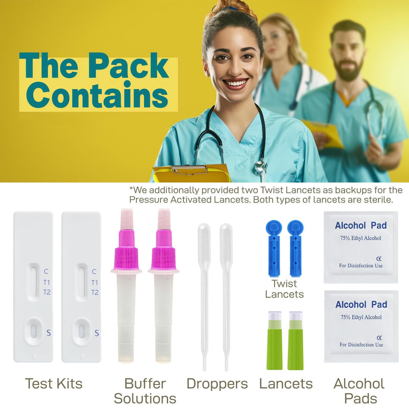 Vitamin D Test Kit at Home [2 Tests] for Testing Vitamin D Deficiency