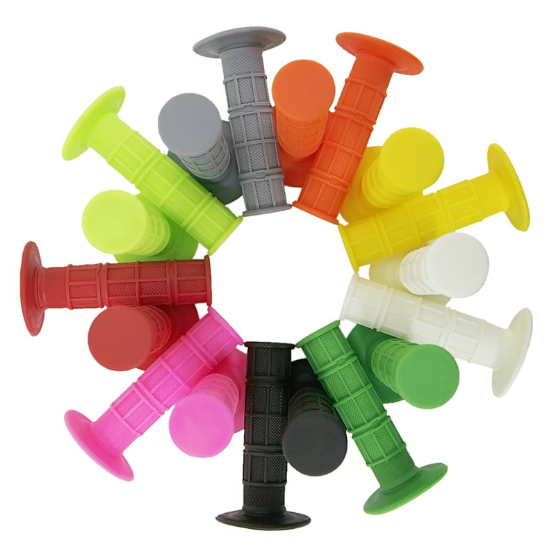 7/8" Practical Motorcycle Hand Grips Dirt Bike Motocross Gel Handlebar 2Pc White