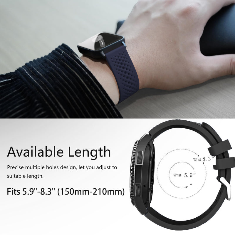 Lamshaw Compatible for Gard Pro Ultra 3 Bands, Quick Release Silicone band with Metal Buckle Compatible for Gard Pro Ultra 3, ULTRA 2+, HEALTH 3 48mm, 41mm, HEALTH 2+, 2 Smart Watch 2 Pack-1 22mm size band