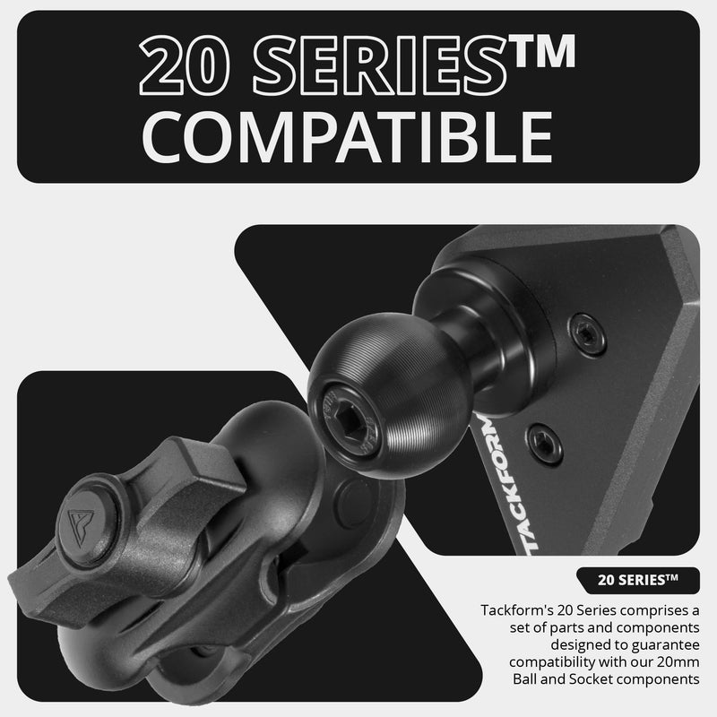 Tackform Link Vent Mount Universal Phone Holder - Compatible with 2021-2025 Ford F150 & Raptor, 2023-2025 Ford Super Duty | Aluminum | Zero Slip, Anti-Scratch | 2" Arm | Blue
