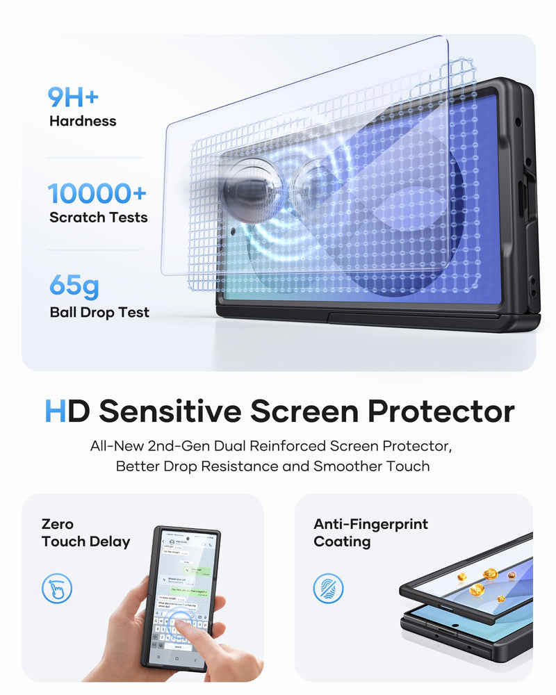 ASAFCASE for Samsung Galaxy Z Fold 8 Ultra Case Wallet with Stand, Black | Card Holder (1-2 Cards), Camera Cover, Hinge Protection, Outer Screen Protector, Rugged Phone Cover for Galaxy Z Fold 8 Ultra Black-S