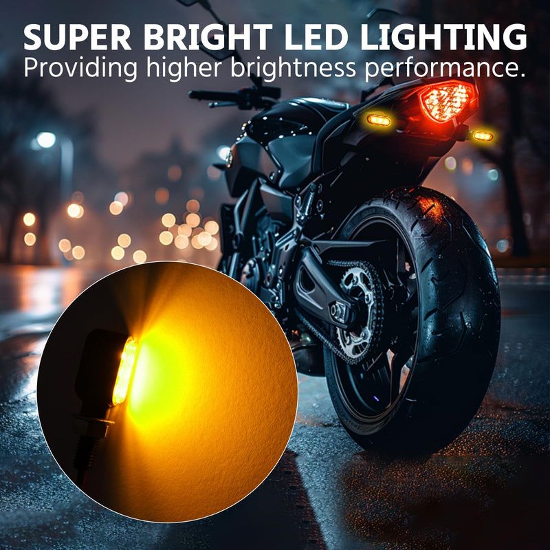 mini led turn signals motorcycle blinkers dirt bike Rear front turn signals universal bullet signal lights suitable for honda harley suziki motorycles (TURN03) 3 led chips
