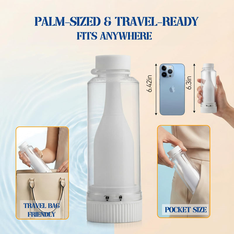 Portable Bidet Sprayer with 360° Nozzle | USB-C Rechargeable Bidet Comes with 205 ml Water Bottle & Dual Modes | Waterproof Handheld Electric Travel Bidet for Women, Men, Babies & Personal Hygiene