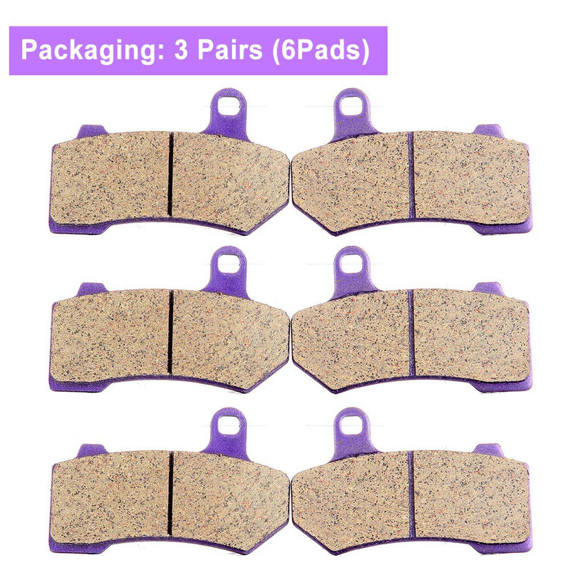 ECCPP Brake Pads for FLHTCU Ultra Classic Electra Glide 2008-2022, FLHR Road King FLHX Street Glide 2008-2022, Front and Rear Braking Pads Kits Set Carbon Fiber Material