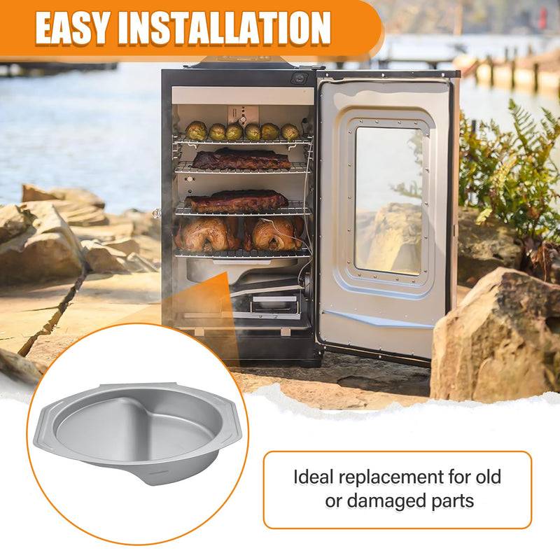 Small Water Bowl Replacement for Masterbuilt 30 inch Digital Electric Smoker, 9007170040 Water Pan Replacement Parts for 20071117, 20071217, 20071218, 20071317, 20071417, 20071517, 20074517 etc. Small Water Bowl for MB 30 in