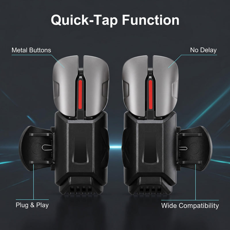 SUNGOOYUE Mobile Game Trigger, 6 Finger Operation with Fast Continuous Tap Function, Durable Metal Buttons for iOS Cellphone, Compatible with G21G22 G5G7