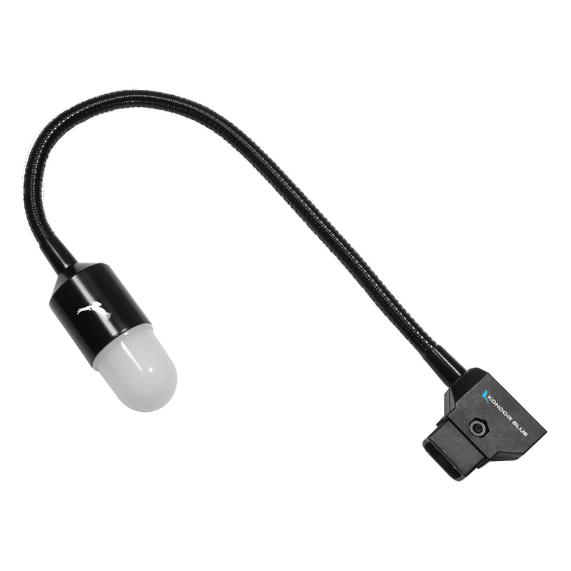 KONDOR BLUE | Firefly D-Tap Light 12" | D-Tap Powered Light, Adjustable Brightness, Red-Light Stealth Mode, & Flexible gooseneck That Holds Position | Filming in lowlight or Even Pitch-Black Settings Black 12 Inch