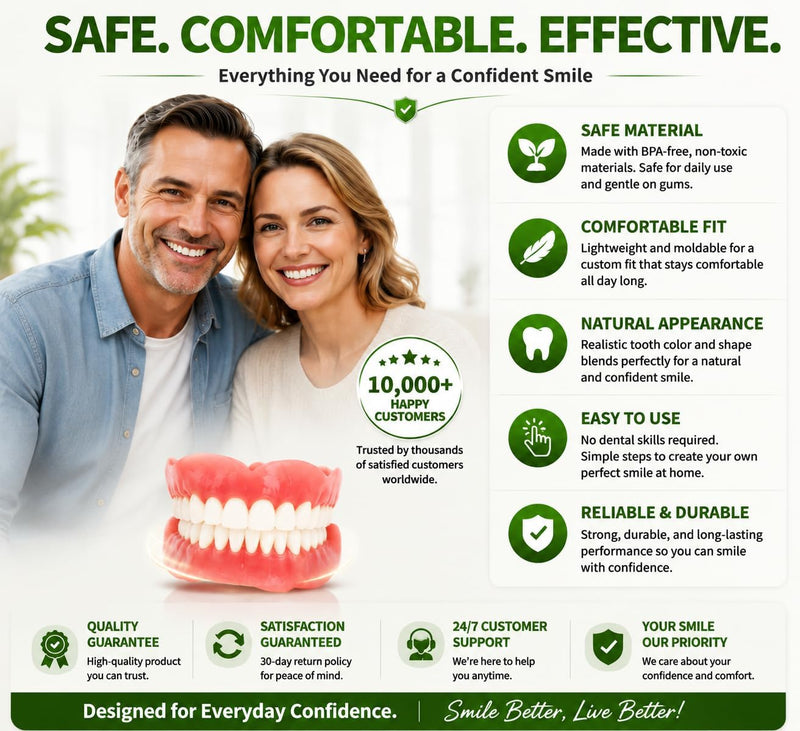 dentures kit DIY,making partial dentures and full Denture Kit ， Simple and convenient-RP01 (all-natural) all-natural