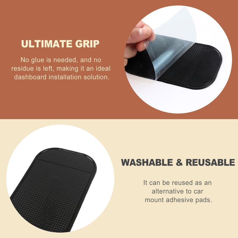 5 Pcs Car Dashboard Sticky Pad Anti-Slip Gel Mat for Cell Phone Keys Sunglasses Non-Slip Interior Dashboard Accessories Reusable and Washable Grip Pad for Automotive Truck SUV