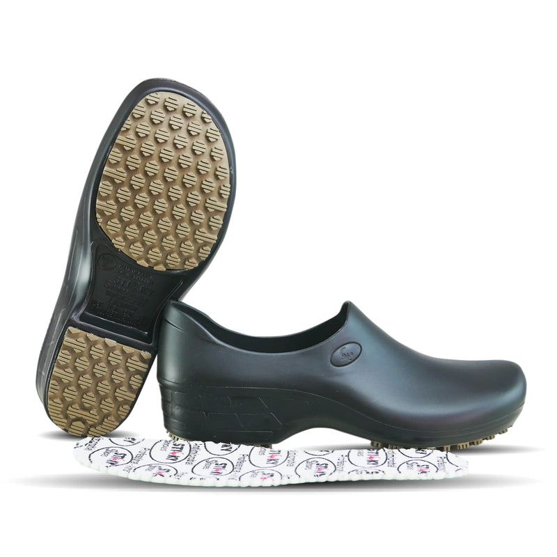 Sticky Nursing Shoes Women - Chefs - Kitchen - Nurses - Clogs for Work - Waterproof Non Slip 8.5 Black