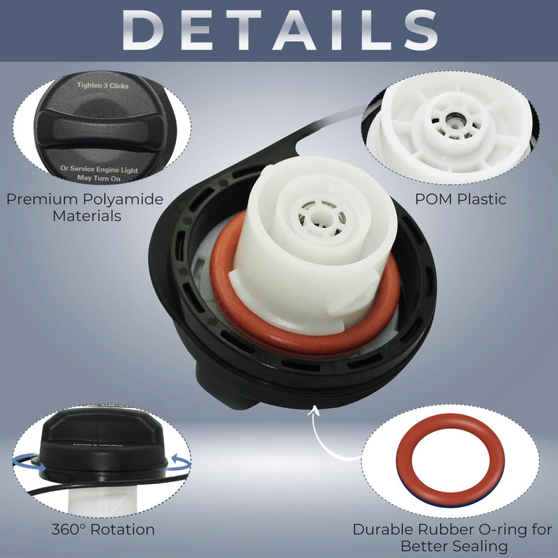 Gas Cap, Fuel Cap for 2004-2011 Chevy Chevrolet GMC Cadillac Silverado Sierra 1500 2500 3500 Tahoe Yukon Suburban Avalanche Acadia Traverse Yukon XL Escalade ESV EXT, GT330, 20915842