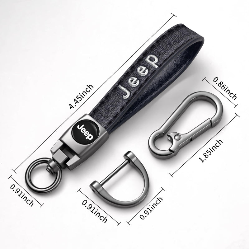 Genuine Leather Car Keychain Key ring Accessories Key Chain Family Present for Man and Woman Black Black-jp