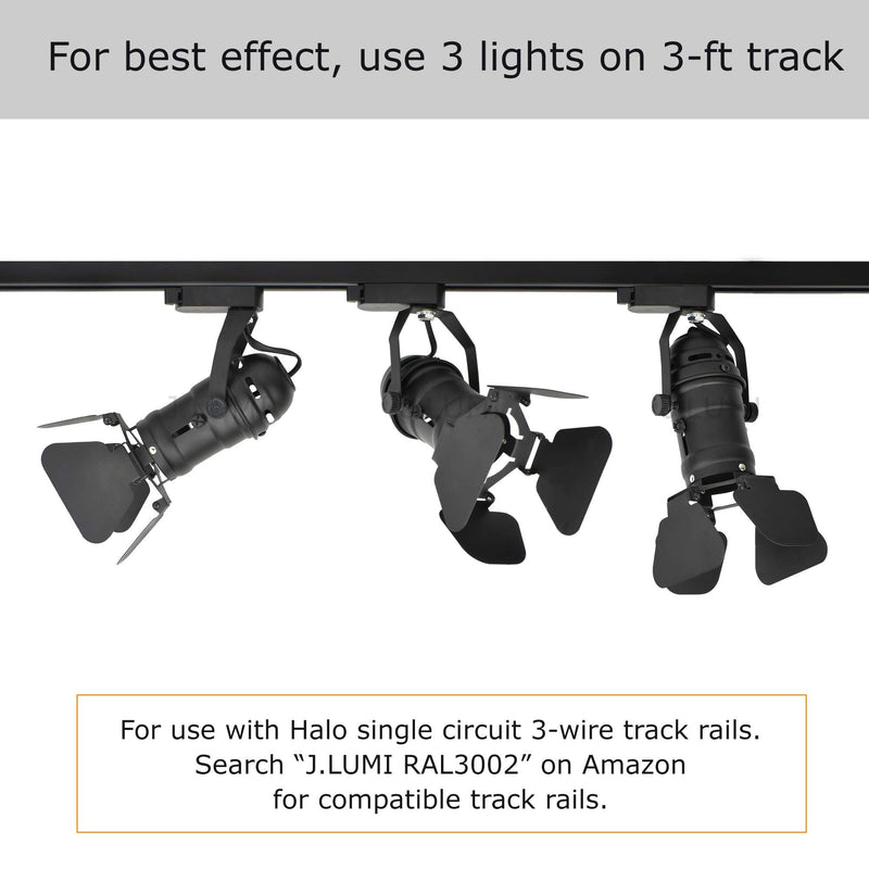 TRK9601 LED Track Light Head, Vintage Industrial Track Light for Home, H Track Lighting Head, 5W LED GU10 Bulb, 3000K Warm, Not Dimmable, Black Ship by Amazon