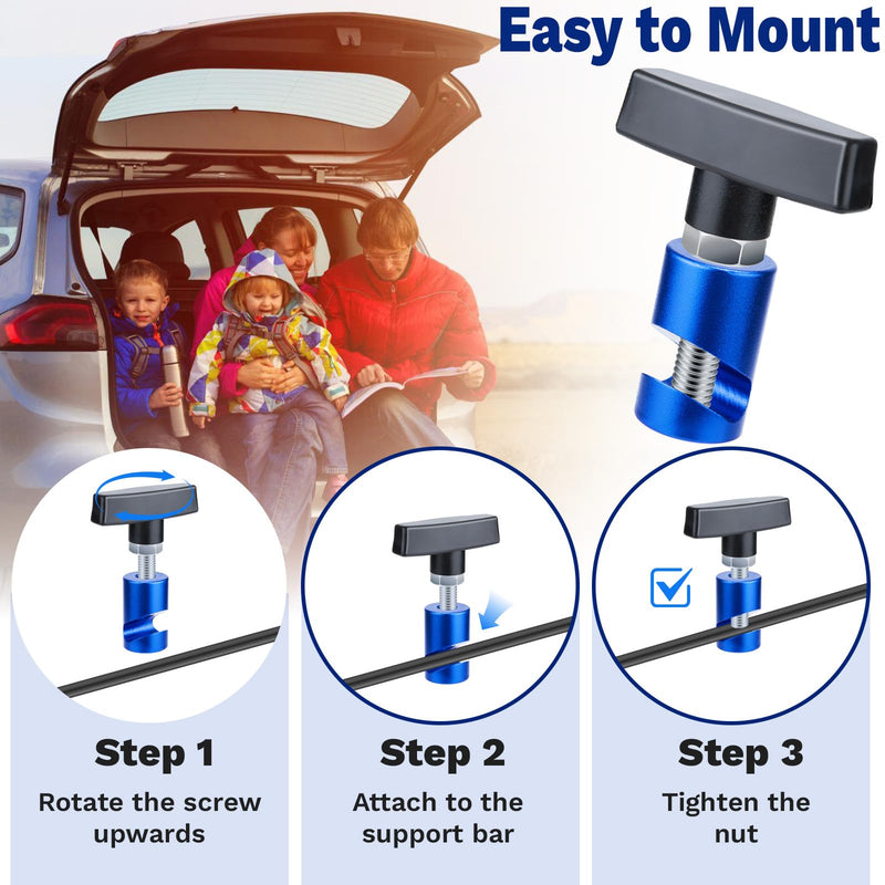 2 PCS Car Hood Prop Struts Clamp, Hood Strut Clamp, Car Lift Support Retaining Clip, 0.43 Inch Hood Lift Support Clip for Car, Automotive Tools for Tailgate Hatch Car Trunk (Blue) 2 Pcs Blue