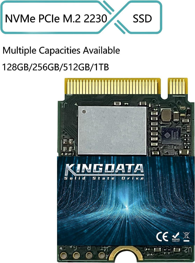 M.2 2230 SSD 128GB PCIe NVMe Gen 3.0X4 | Internal Solid State Drive High Performance Upgrade Compatible with Steam Deck Surface Pro Laptop Desktops