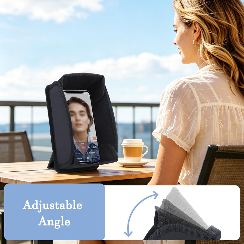 Phone Sun Shade Outdoor Sun Hood Sunshade for Phone Foldable Sun Shield | Protects from Sunlight and Glare,Universal Outdoor Holder, Travel Accessories(Black) black