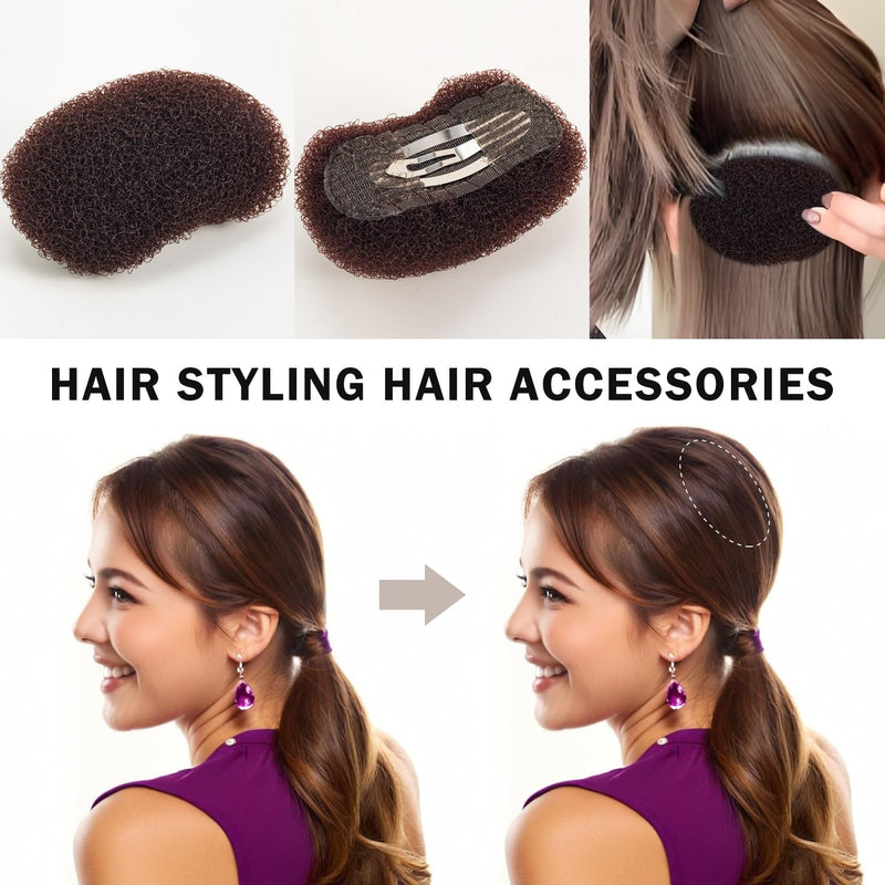  [AUSTRALIA] - 3PCs Volumizing Hair Sponge Inserts with Puff Cushion Clips – Hair Styling Tools for Adding Volume and Fullness for Women and Girls