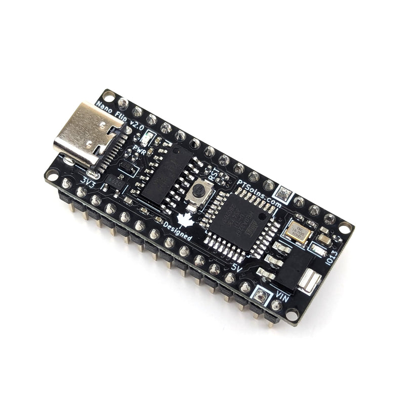Nano Flip ATmega328P Microcontroller Development Board 2-Pack (Arduino Nano Compatible)