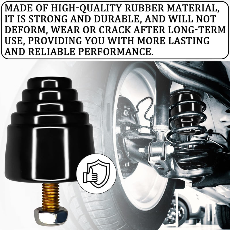 2PCS Rear Bump Stops, Suspension Bump Stopper Air Shocks for Cars Shock Absorbers All Purpose Bump Stop for Shock Absorption and Cushioning Absorbers for Cars Trucks Vans Off-Road Vehicles Black