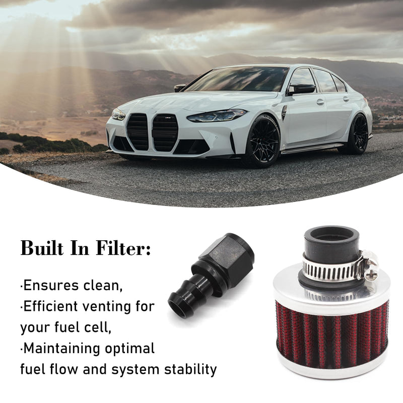 Fuel Cell Breather/Vent -10 AN Female Fitting with Filter Rebuild Kit AN10