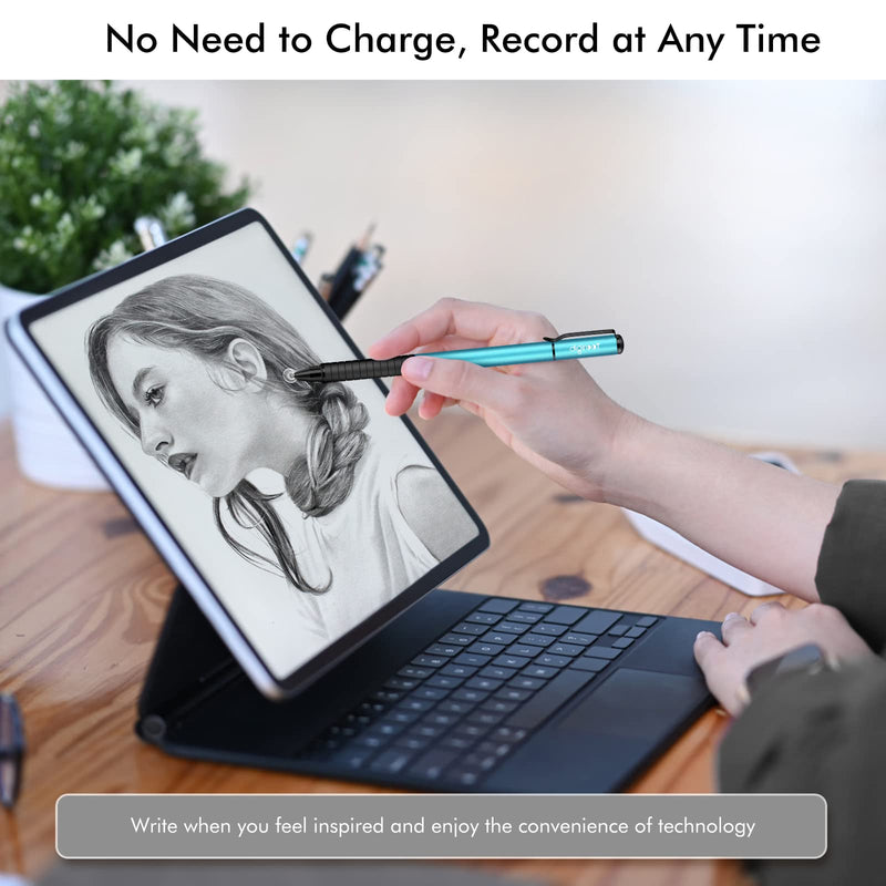 Digiroot Universal Stylus,[2-in-1] Disc Stylus Pens for All Touch Screens Cell Phones, iPad, Tablets, Laptops with 6 Replacement Tips(4 Discs, 2 Fiber Tips Included) - (Blue) Blue