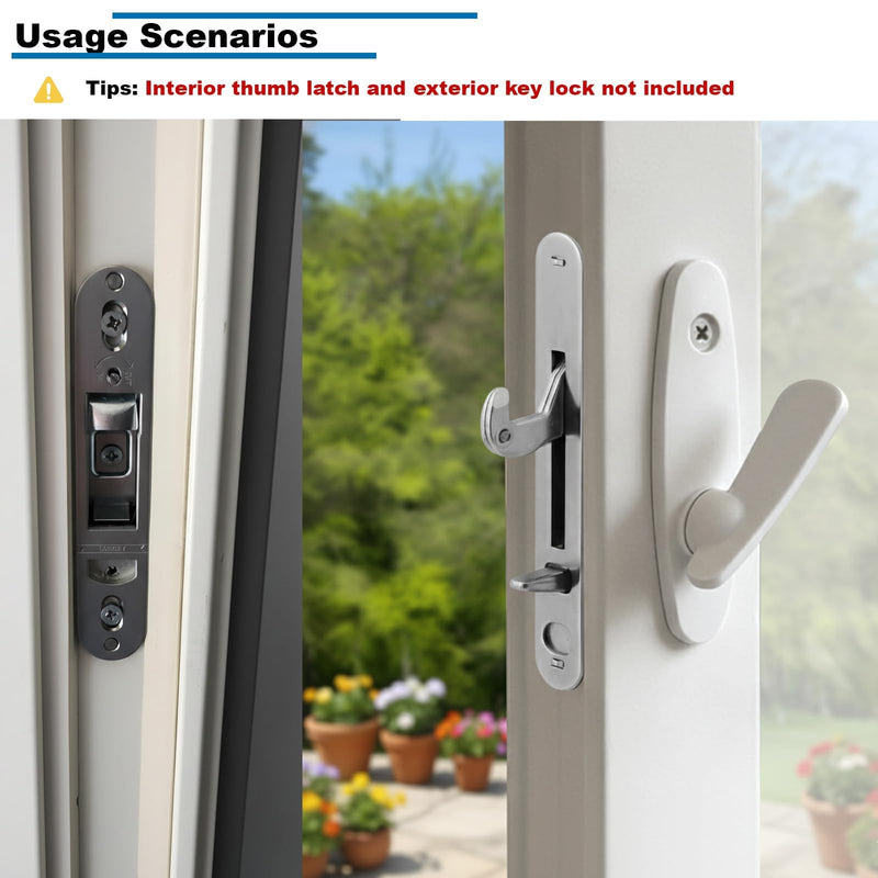 Reachout Lock and Receiver Kit for Andersen 2-Panel Gliding Patio Doors, Universal Reachout Deadlock Receiver, Compatible with Models from 1986 to Present (200, 400, A-Series)